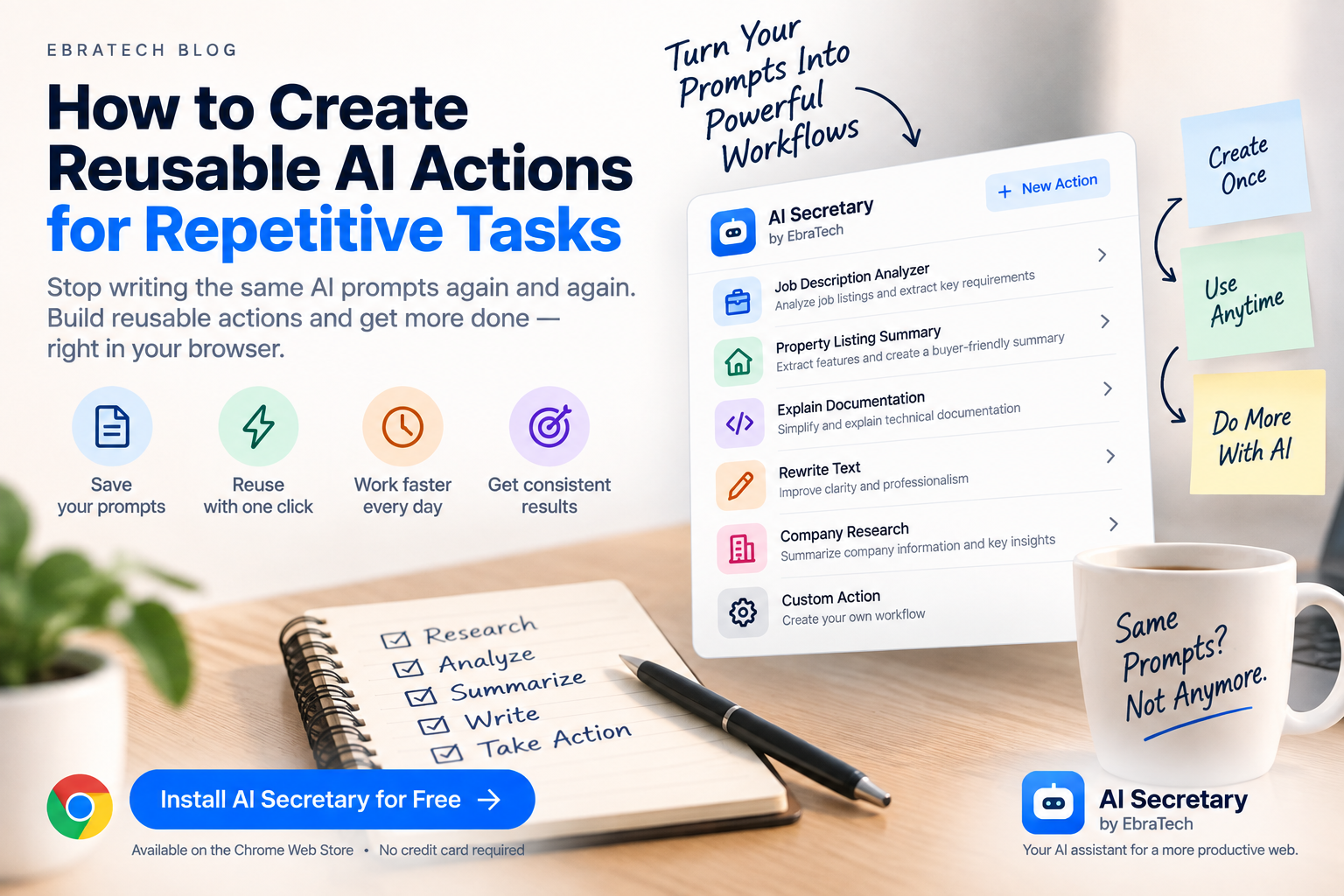 How to Create Reusable AI Actions for Repetitive Tasks